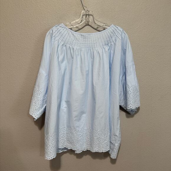 J.Crew Jolie Eyelet Cotton Poplin Top Size 3X NWT Style CA974 - Picture 8 of 9